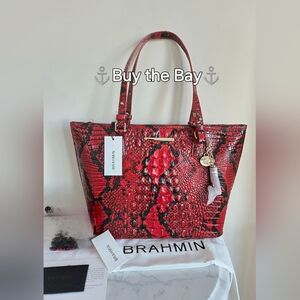 Brahmin Medium Asher Tote Bag Lipstick Melbourne